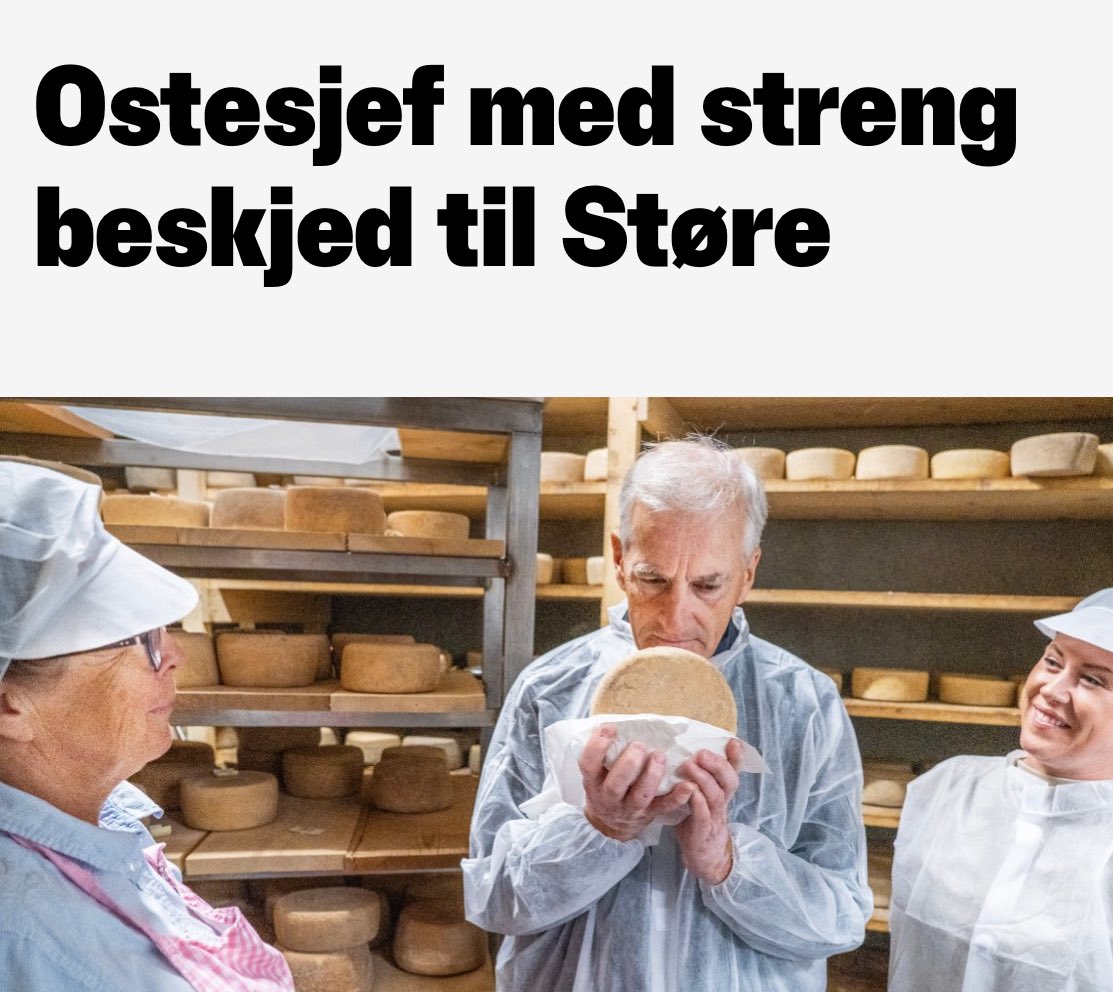 En hverdagshelt! Gro Hommo som driver ysteriet på Lega fikk satt Støre på plass da han var på besøk: "– Kunder vil ikke ha osten vår om vi bruker metanhemmere [...] Det er å tukle med naturen. Jeg synes det er veldig trist"

Støre svarte med:"– Jeg hører det hun sier, og det vil