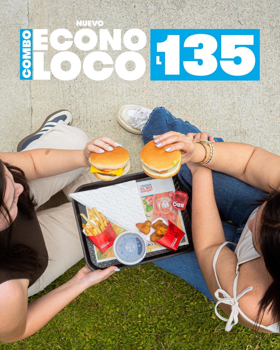 ¿Un sabor brutal por solo L.135? ¡Sí! Eso es estar Econoloco.🍔💥