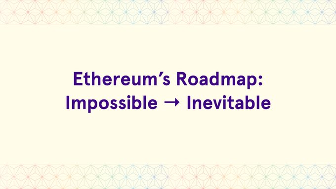 Ethereum Roadmap: Impossible to Inevitable graphic