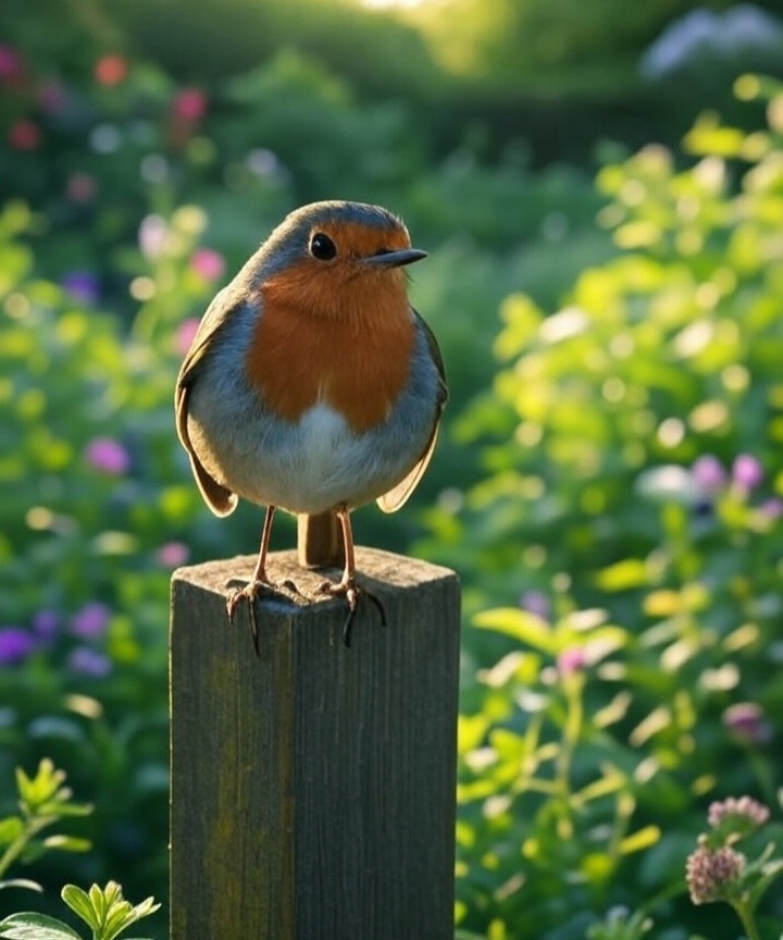 NatureThro18076's tweet photo. This #Robin on a post singing, such a beautiful #bird the Robin Redbreast #wildlfe https://t.co/ry3U2pHl1N
