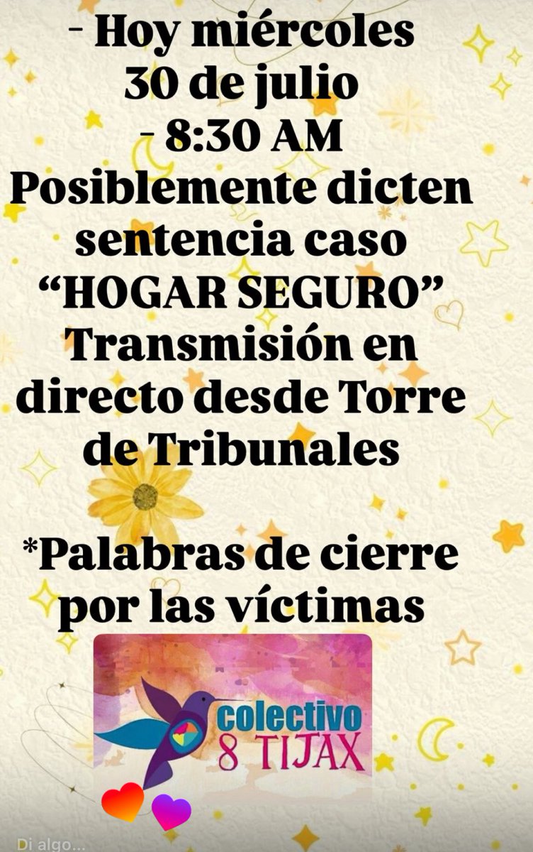 O sea HOY MIÉRCOLES