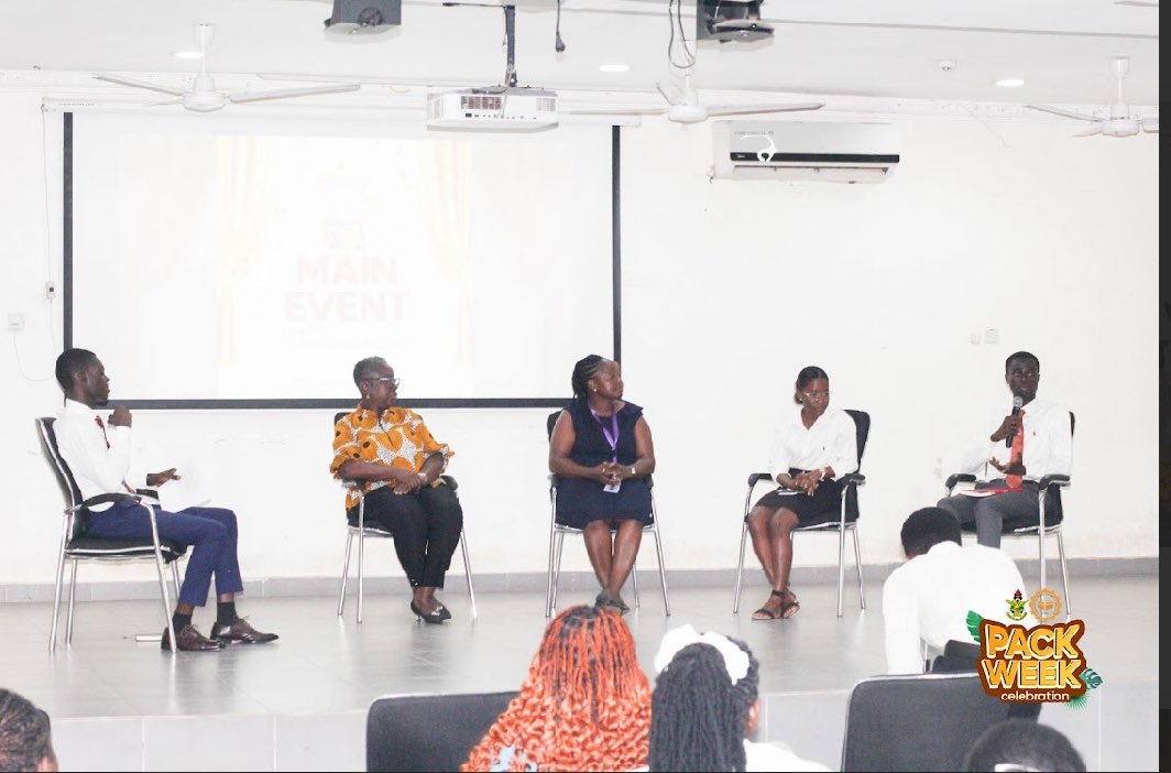 Excerpts from yesterday’s Pack Week celebration Main Event which kick started yesterday at Faculty of Renewable Natural Resources 

Join us for an exciting celebration! #KNUSTPackWeek #SustainabilityInPackaging#royal crown#Ghana standard authority