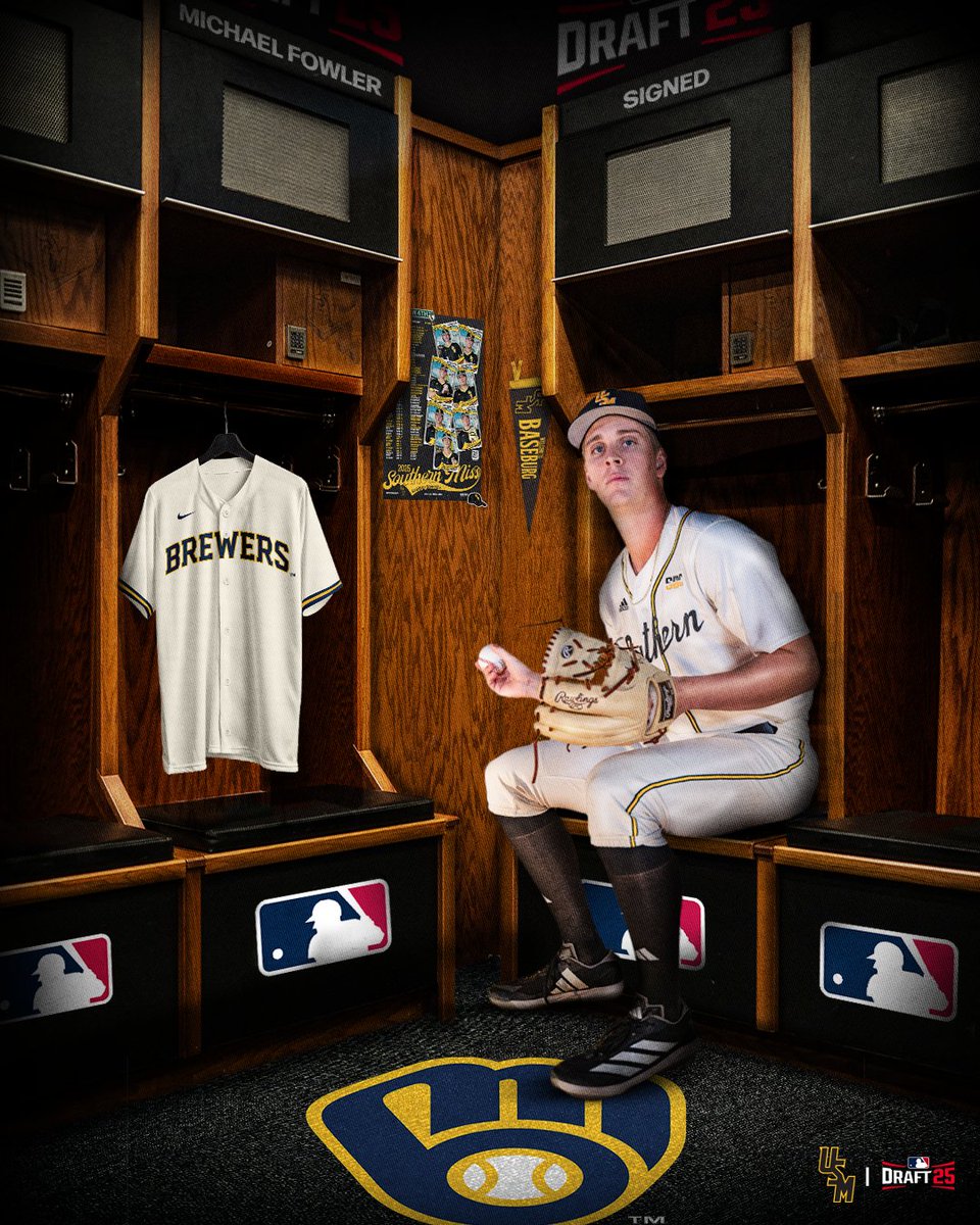 Southern Miss Baseball (@southernmissbsb) on Twitter photo Congrats to Michael Fowler who signed a free-agent contract with the <a href="/Brewers/">Milwaukee Brewers</a>.
๐- smttt.info/45df7g6
That is now five of our players who have signed professional contracts this summer from last year's squad.
#EverythingMatters | #SMTTT Congrats to Michael Fowler who signed a free-agent contract with the <a href="/Brewers/">Milwaukee Brewers</a>.
๐- smttt.info/45df7g6
That is now five of our players who have signed professional contracts this summer from last year's squad.
#EverythingMatters | #SMTTT
