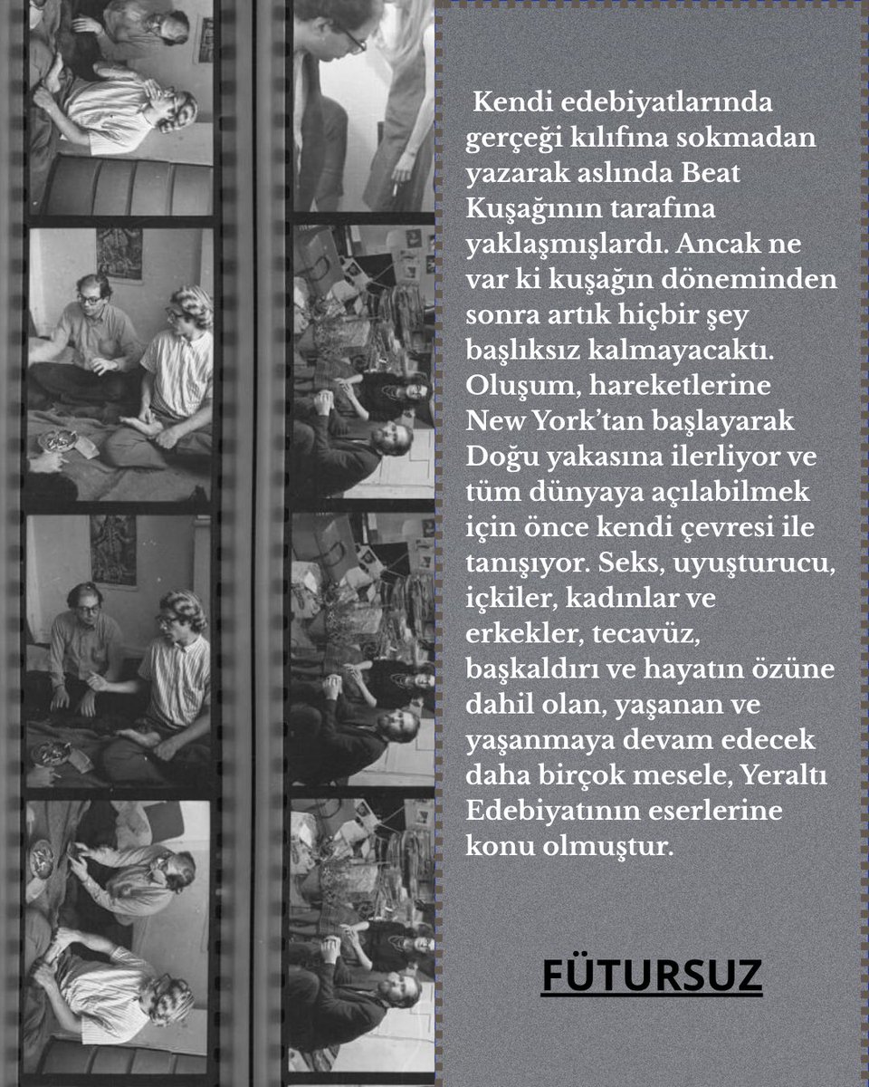Kayra Soyumer'in "Aynı Denizde İki İskele - Yeraltı
Edebiyatının İki Yakası" isimli denemesi Fütursuz'un temmuz sayısında!