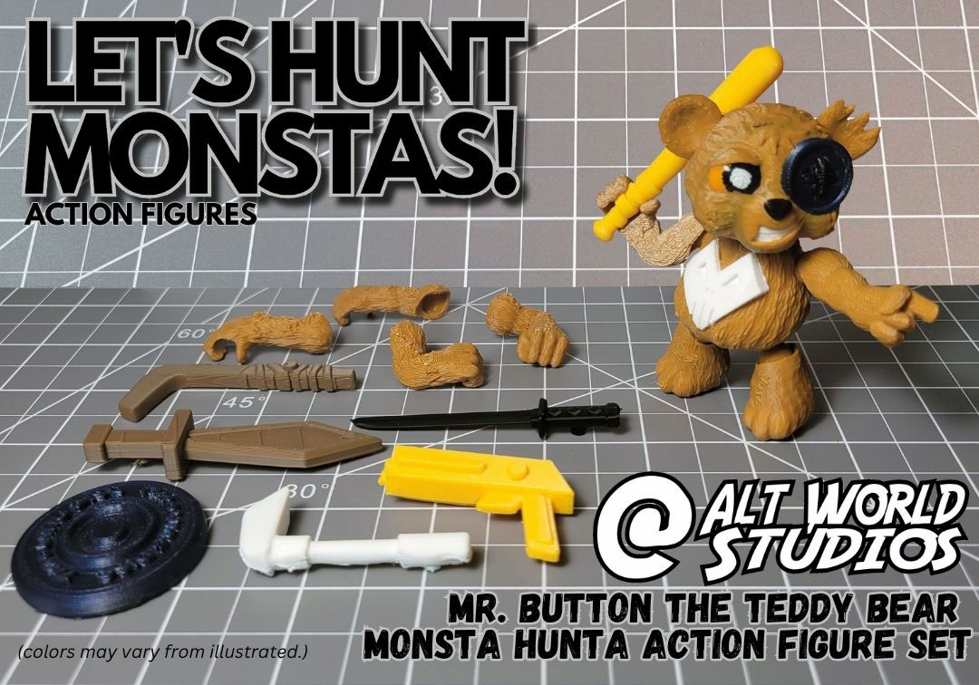 alt_world's tweet image. This is it! The @Kickstarter for my Mr. Button Action Figure is now LIVE!!! This is a huge gamble  for me and I hope you support my project and help me win my funding!   

Link below 

#comics #actionfigures #mrbutton #actionfigure #letshuntmonstas #monsterhunter #indietoys