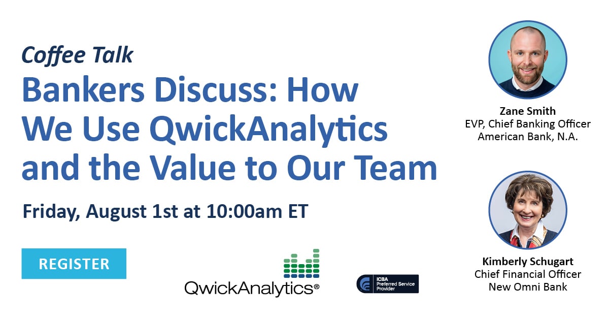 We're excited to welcome these executive bankers as they share their favorite QwickAnalytics features, analyses, and reports, and discuss how these add value to their banks. Don't miss this one! hubs.la/Q03zxb0N0