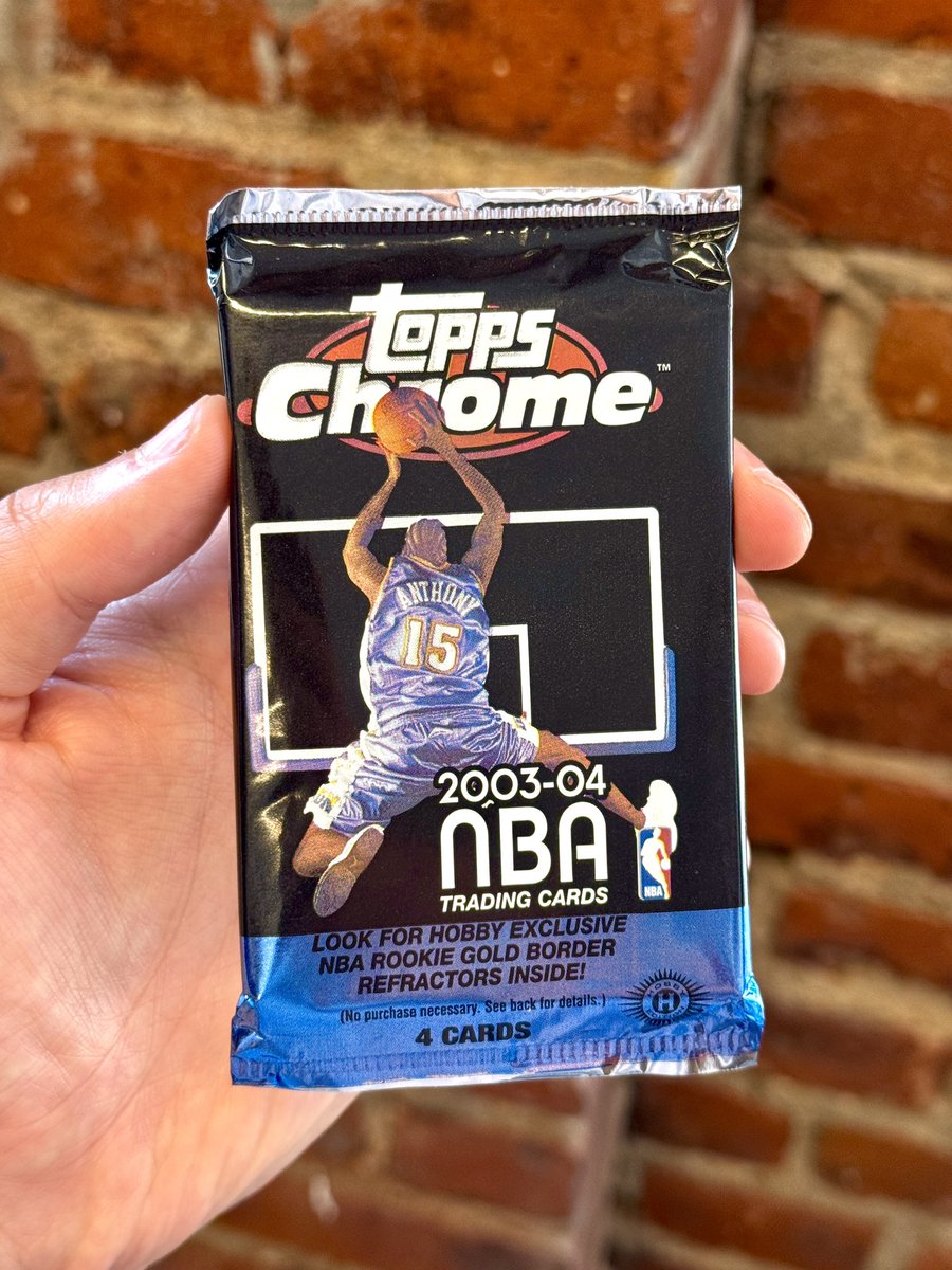 Topps's tweet image. We want YOU to pull a LeBron James rookie card! 🫵🏀
We're giving away a FREE PACK of 2003 Topps Chrome basketball cards, which could have a $1 MILLION LeBron Rookie Card inside!!
TO ENTER:
1. Like this post ❤️2. Follow @Topps 🤝