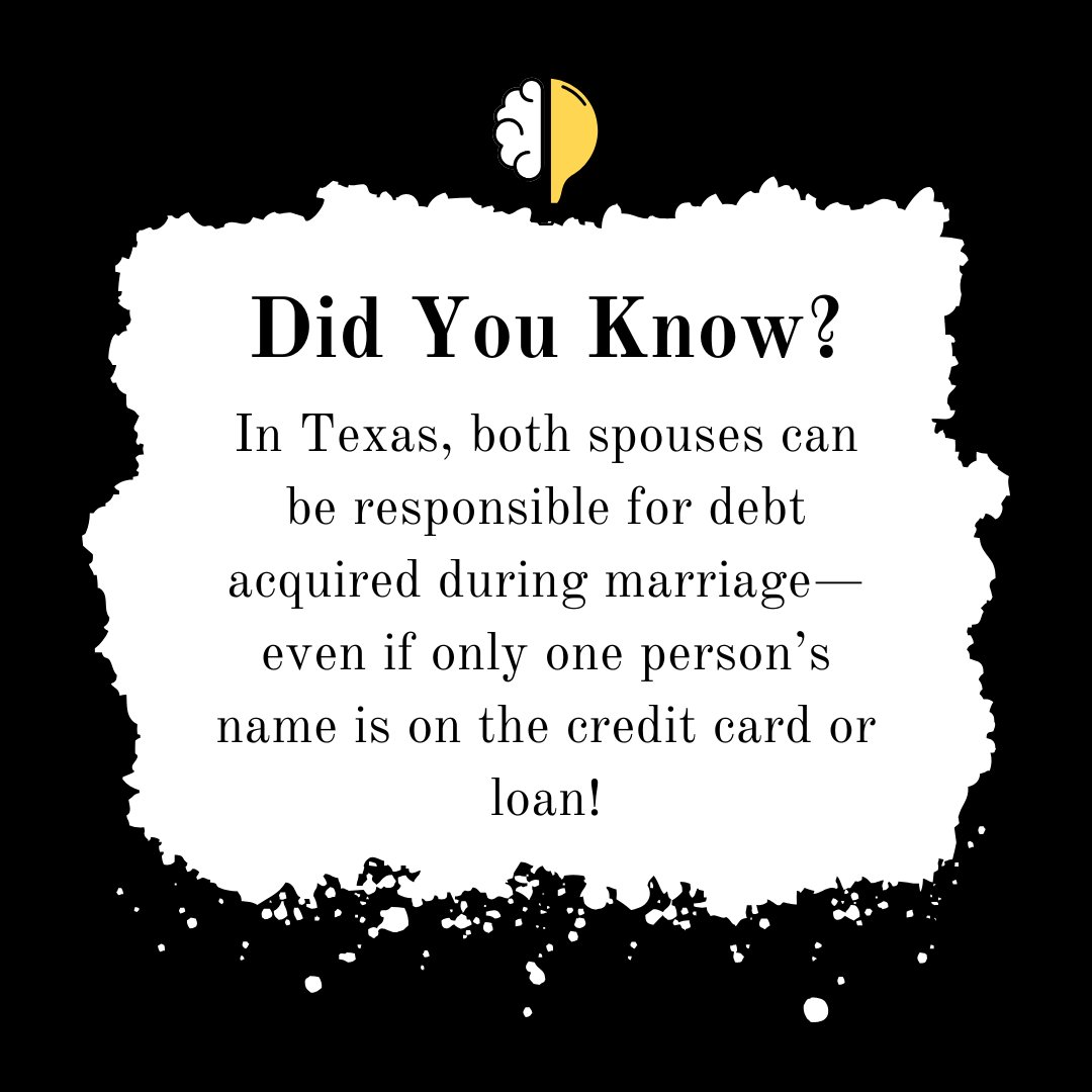 RamosFamilyLaw's tweet image. 💳💔 Did you know? In Texas, marital debt is shared — even if the credit card or loan is only in one spouse’s name! 😱📉 

Make sure you understand your financial rights before signing anything.

#texasdivorce #familylawtips #communityproperty #debtawareness #divorcefacts…