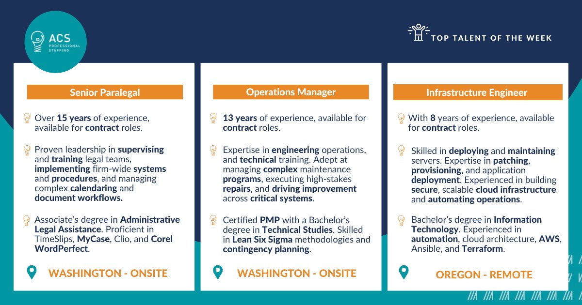 ACSProStaffing's tweet photo. Hey, Hiring Managers! Still no luck finding that elusive candidate you’ve always wanted?  
Your luck is about to change... 

Tell us who you want right here: 👉 https://t.co/w7gRrm3thA https://t.co/cavcGJ5bwh