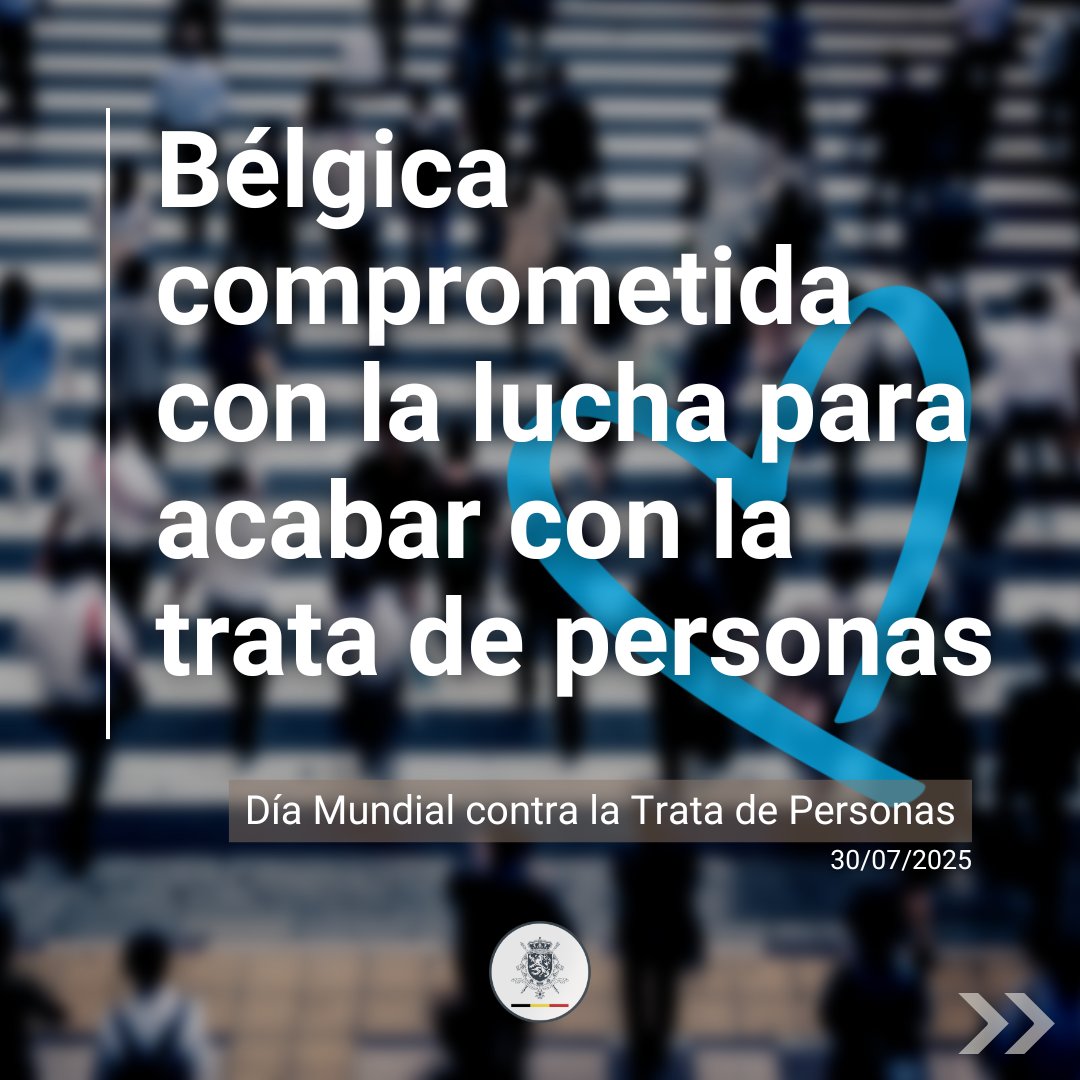 💙Hoy, en el Día 🌏contra la Trata de Personas, alzamos la voz: la trata es crimen organizado. 

🇧🇪 lidera con un enfoque sólido: protección, prevención, enjuiciamiento y cooperación y con un centro de denuncia para víctimas de trata 
stophumantrafficking.be

#EndHumanTrafficking