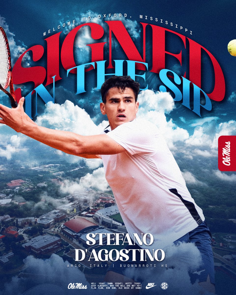 Signed and Sealed to the Sip ✍️

Excited to have Stefano D'Agostino join the Ole Miss family!