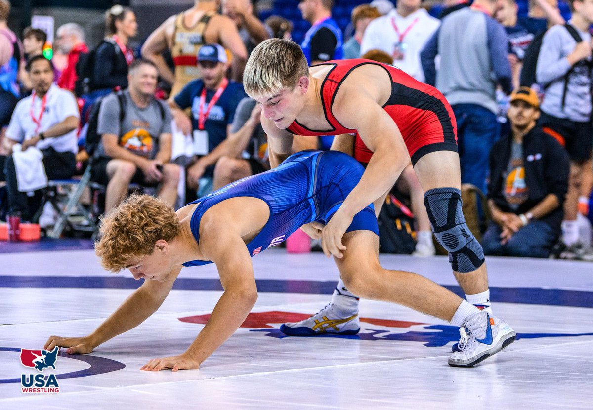 Captured in Fargo... Bennett Kujawa from Becker getting after it this summer competing at 138lbs. #mnusawrestling #mnstorm