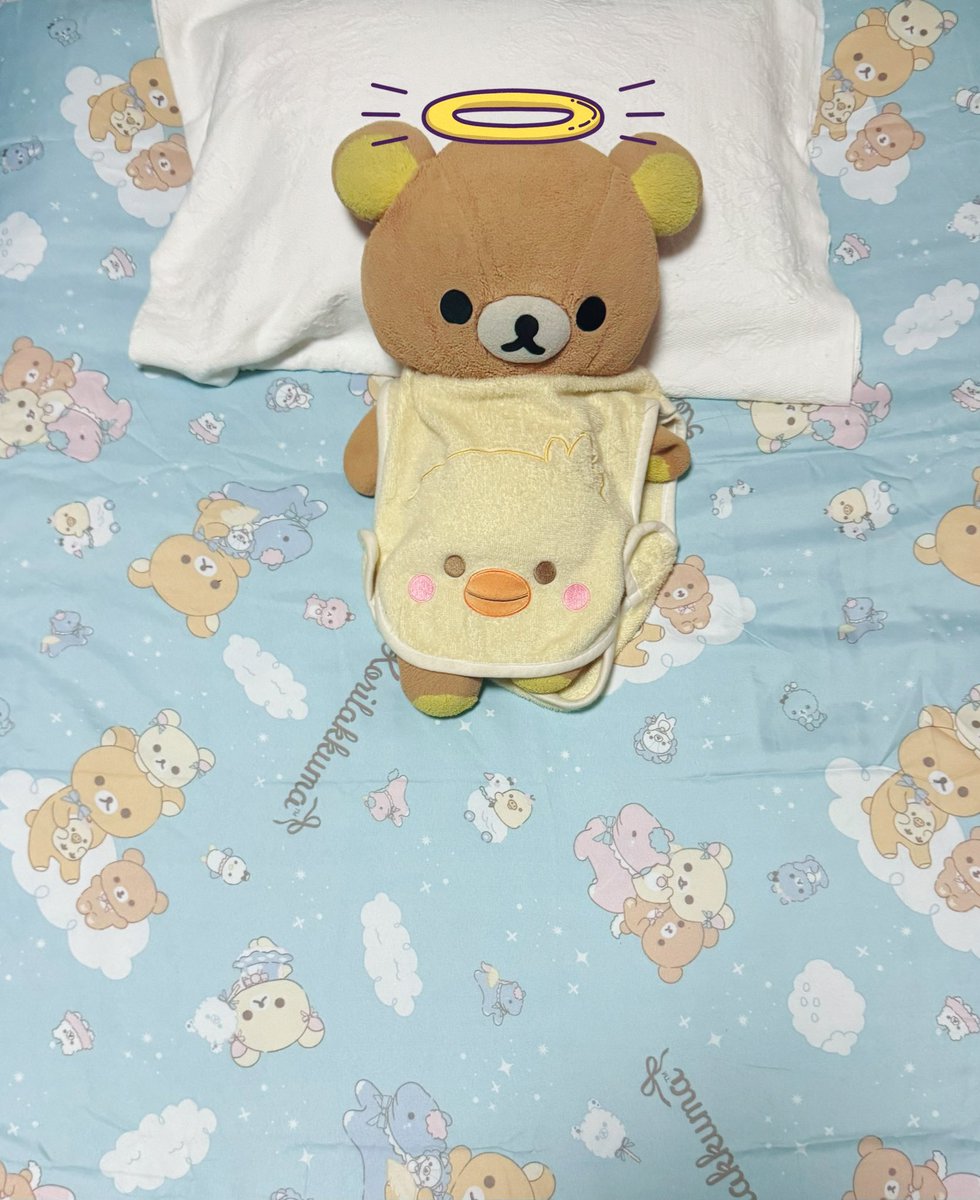 本当にお空の上にいるみたいで、気持ちよさそうですね🤭🤍 リラックマ