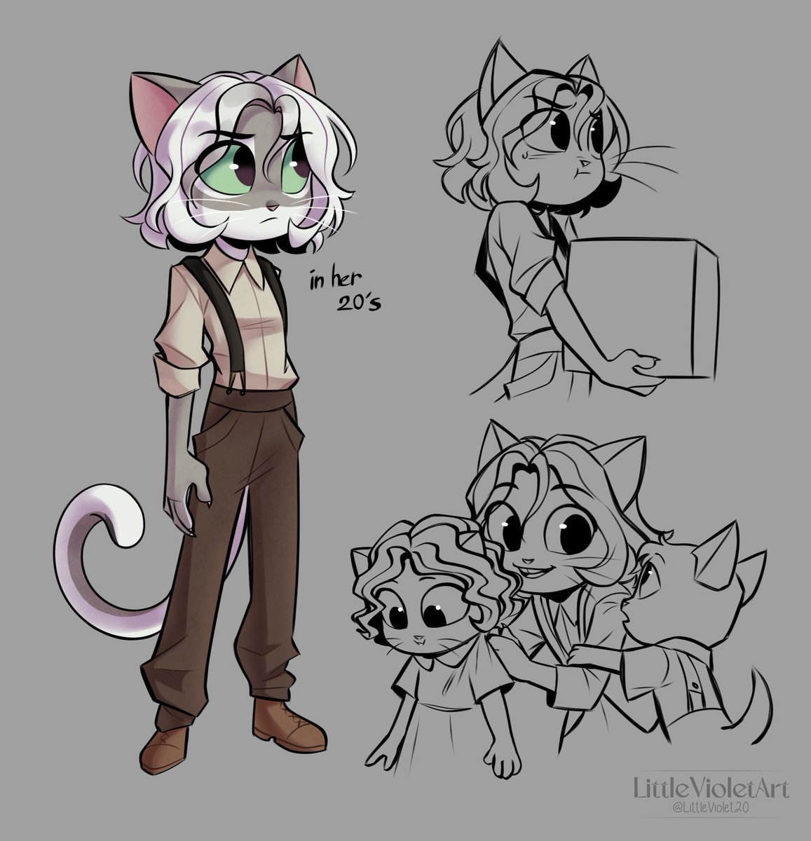 little Tumblr ask of lucille during the great depression. I feel like she would have to get multiple part-time jobs to make ends meet, such as housecleaning, childcare and a LOT of manual tasks.
#lackadaisy #lackadaisyoc #lucilleconnolly