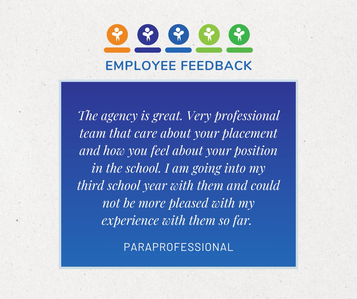💬 We love hearing from our team! Here’s what one of our amazing Paraprofessionals had to say about their experience with us. #TransformingLivesTogether