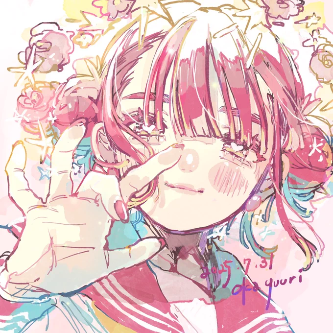 Happy Birthday to me! 昨日は大変な日だったけど、本日オカユウリ無事にお誕生日です これからもたくさん描いてたくさん楽しいことします〜