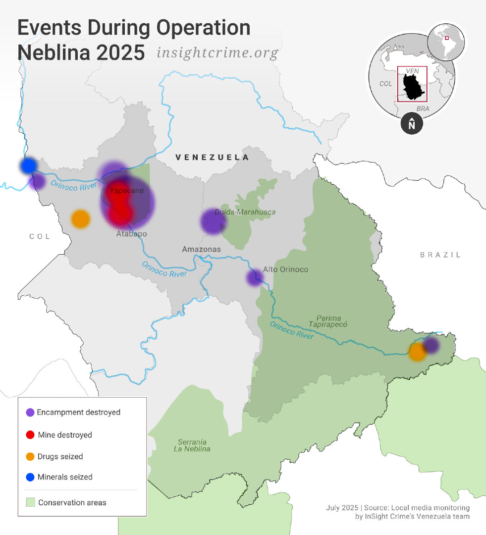 🇻🇪 | While the state highlights seizures and operations as wins for Operation Neblina, on the ground illegal mining has moved to remote areas of the Amazon and continues to operate with the participation of armed actors and security forces: bit.ly/44P2M2T