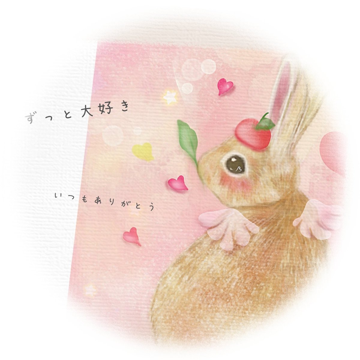 サ*ウ様 「re: rabbit」 油絵　うさぎ うさぎの油絵うさぎのアート額入りの絵小さな絵バニーのアート