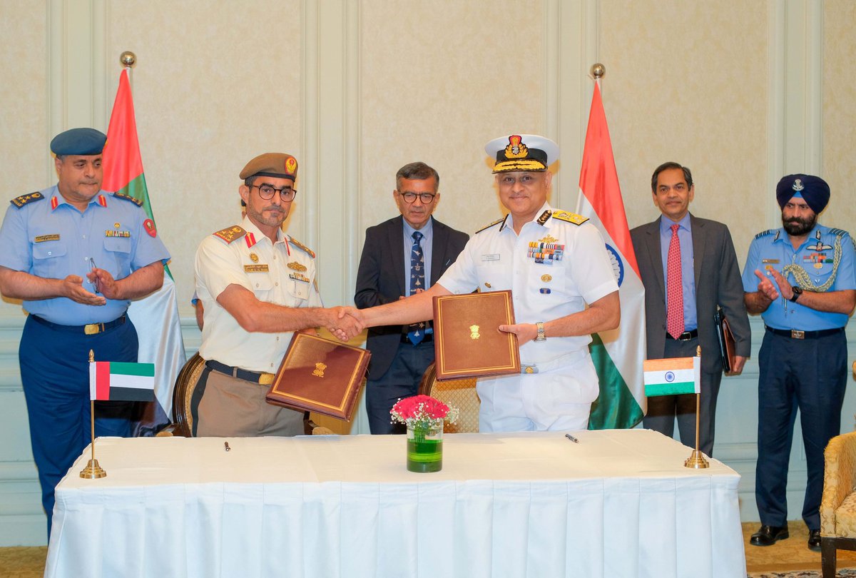 #India and the #UnitedArabEmirates (#UAE) reaffirmed their commitment to strengthening bilateral defence cooperation during the 13th India-UAE Joint Defence Cooperation Committee (#JDCC) meeting, held at the Secretary level for the first time, in #NewDelhi on July 30, 2025.
