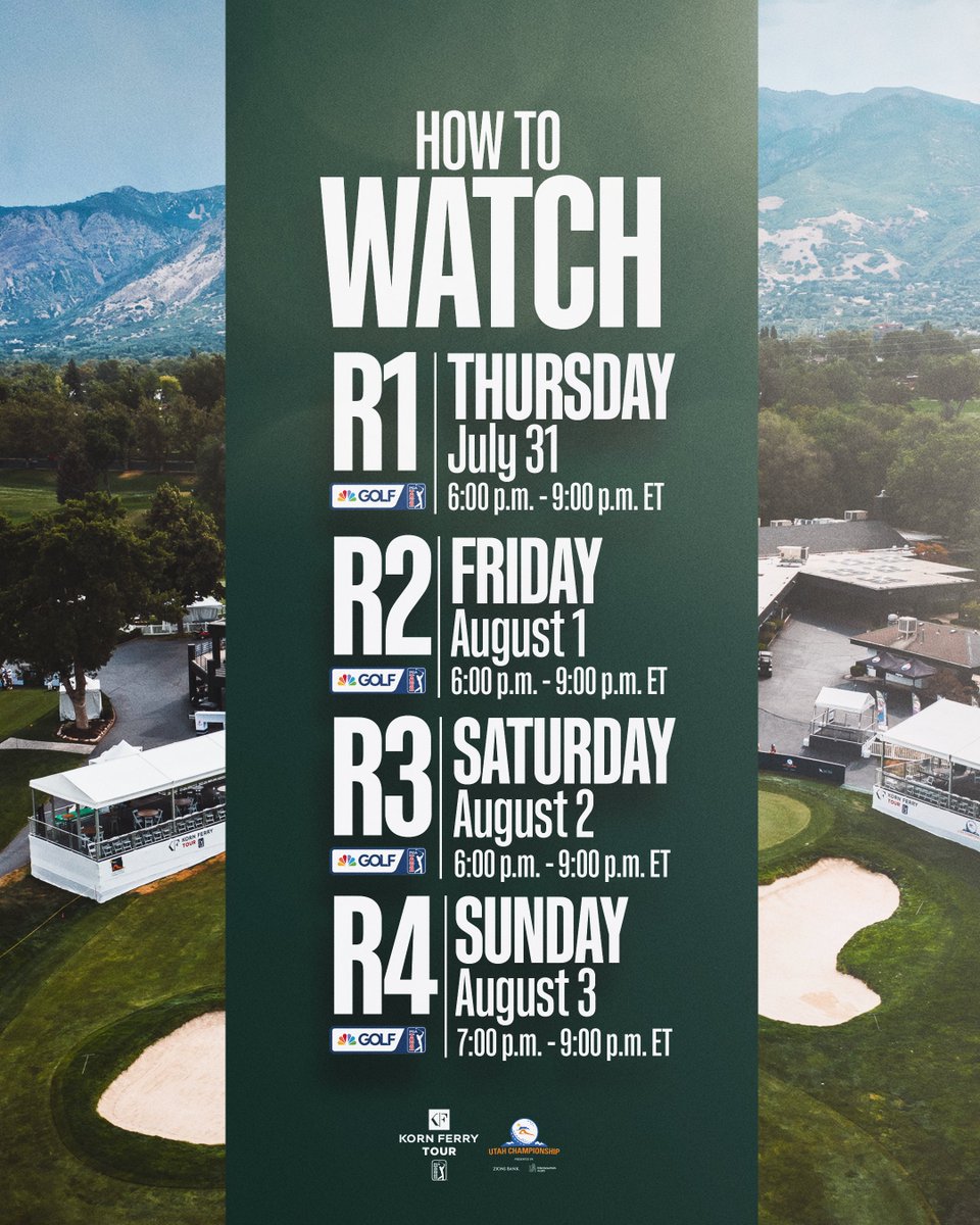 Back on Golf Channel all week long  📺