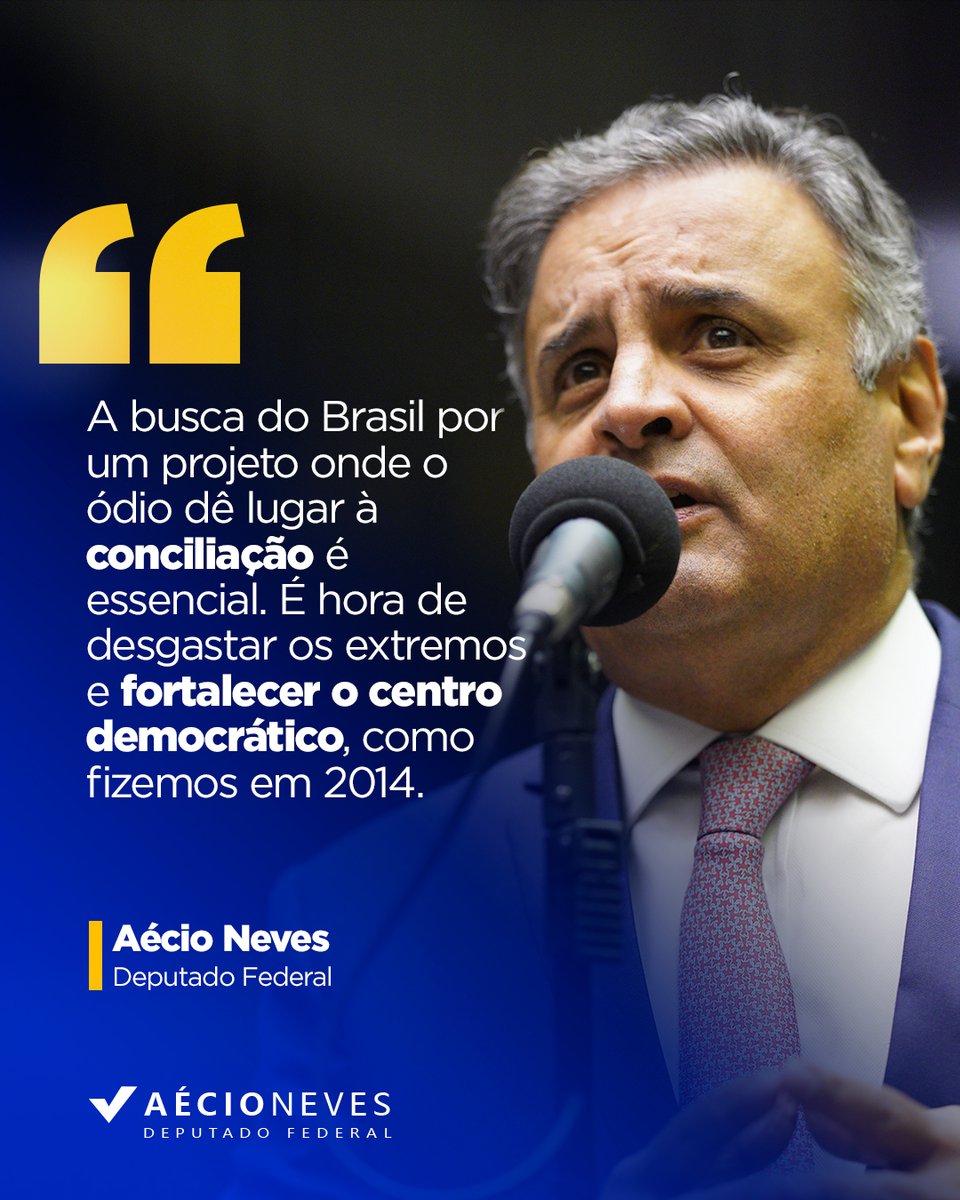 A política não pode ser um campo de batalha movido pelo ódio.

Chegou o momento de virar a chave e dar voz a quem defende a moderação, a convergência e o respeito às diferenças.

Fortalecer o centro democrático é uma necessidade para quem acredita nas reformas duradouras que o