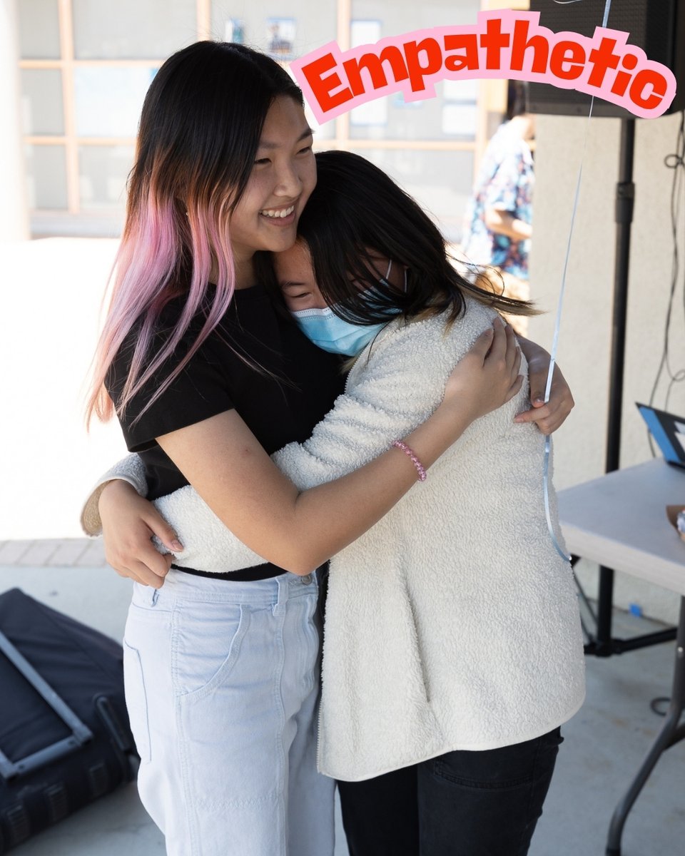 Empathetic!

SGUSD's six Portrait of a Graduate competencies are:
🎨 Creative Thinker
🤝 Collaborator
🌎 Global Citizen
💛 Empathetic
🗣️ Communicator
💪 Resilient

The San Gabriel Unified student has the courage of heart to stand up for kindness.