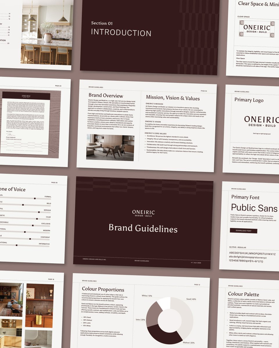 LROsolutions's tweet image. Introducing the new face of Oneiric Design and Build — a refined brand identity that marks their evolution into Ottawa’s luxury design-build space. ✨

#BrandIdentity #LuxuryBranding #BrandLaunch