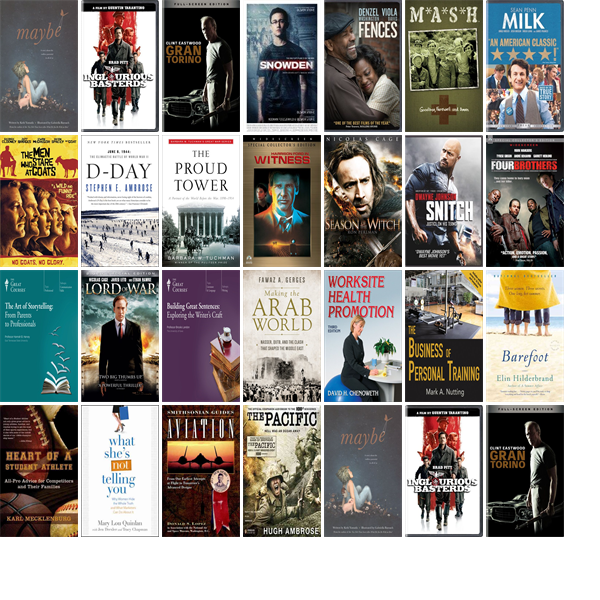This week the Somerset County Library has 16 new books and 17 new movies.  New items include Maybe, Inglourious Basterds, Gran Torino, Snowden, Fences, Milk, The Men Who Stare At Goats, D Day, The Proud Tower, Pain &amp; Gain, Witness, and Season of the Witch. wowbrary.org/nu.aspx?p=6942…