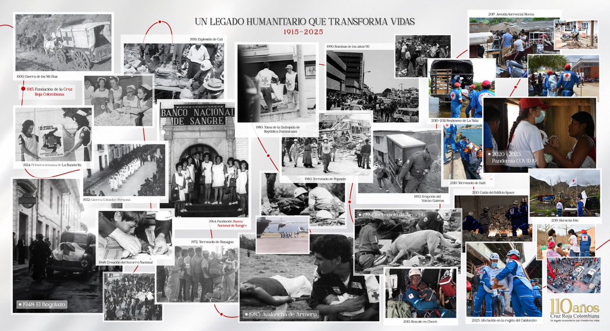 cruzrojacol's tweet image. 📣Comunicado: Sobre los 110 años de la Cruz Roja en Colombia: Un legado humanitario que transforma vidas ➡️ cruzrojacolombiana.org/un-legado-huma… ❤️