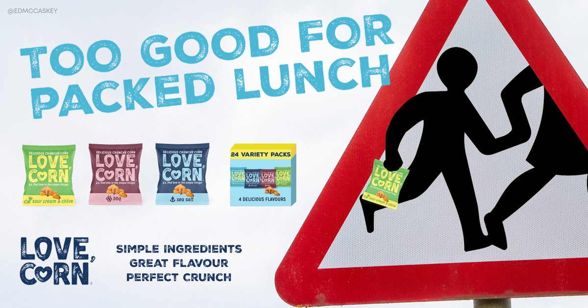 V2- One Minute Brief of the Day: Create posters that show why LOVE CORN is the ultimate lunchbox upgrade — the crunchy, delicious, better-for-you snack that kids love...
@LoveCorn_Snacks
#LoveCorn
<a href="/OneMinuteBriefs/">One Minute Briefs ⏱️</a>