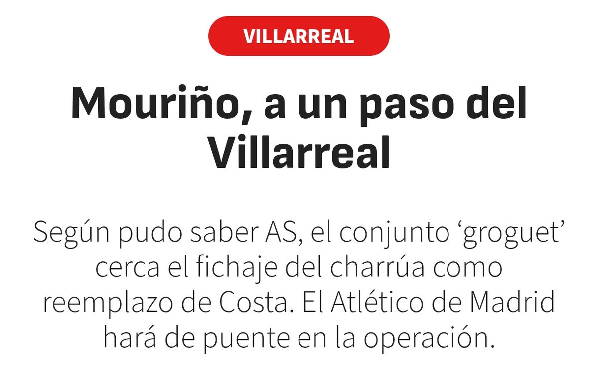 Golmunio Villarreal 𝕏 (@golmuniovil) on Twitter photo 📝 #LaLiga | Santiago Mouriño será 𝗡𝗨𝗘𝗩𝗢 𝗝𝗨𝗚𝗔𝗗𝗢𝗥 del <a href="/VillarrealCF/">Villarreal CF</a>. Acuerdo cerrado.
👥 | El <a href="/Golmunio_ATM/">Golmunio ATM (TEMPORAL) 𝕏</a> le recompra del <a href="/GolmunioAlaves/">Golmunio Alavés 𝕏</a> para venderle al submarino.
🔹 Competencia para Kambwala y Foyth.
🔹 Se espera otra incorporación en el LD. 📝 #LaLiga | Santiago Mouriño será 𝗡𝗨𝗘𝗩𝗢 𝗝𝗨𝗚𝗔𝗗𝗢𝗥 del <a href="/VillarrealCF/">Villarreal CF</a>. Acuerdo cerrado.
👥 | El <a href="/Golmunio_ATM/">Golmunio ATM (TEMPORAL) 𝕏</a> le recompra del <a href="/GolmunioAlaves/">Golmunio Alavés 𝕏</a> para venderle al submarino.
🔹 Competencia para Kambwala y Foyth.
🔹 Se espera otra incorporación en el LD.