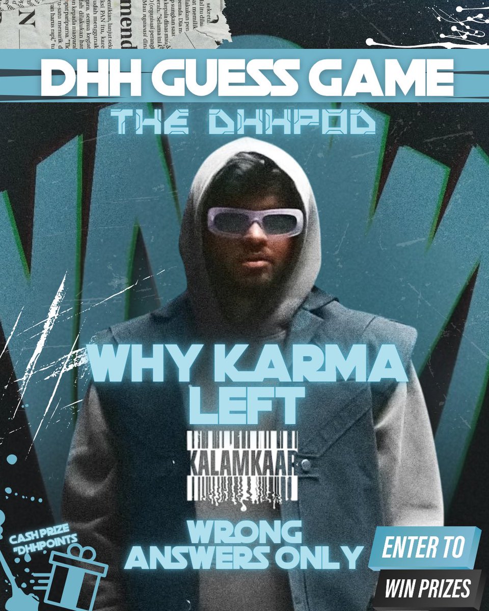 Lets Play A Game : Why did KARMA leave KALAMKAAR?

Wrong answers only - Best / Unique Take Wins 💰

To Enter : Like, Comment &amp; RT 🥂