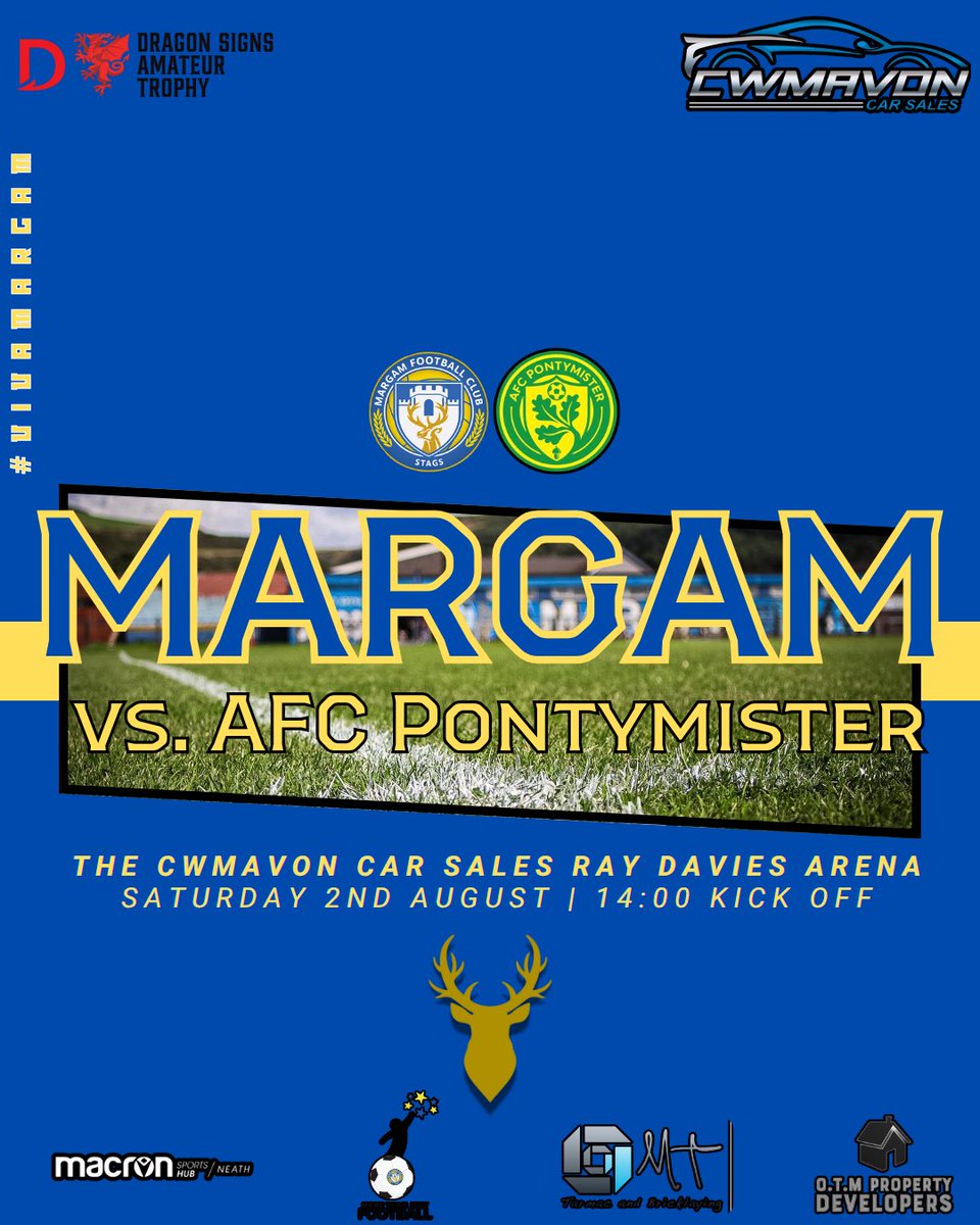 Margam F.C. (@fcmargam) on Twitter photo After 175 days away, we are finally back at home to play competitive football as we welcome Newport-based side <a href="/ACPontymister/">AFC Pontymister (seniors)</a> in the Amateur Trophy.
Weโll be looking to progress into the next round of another cup & build onto momentum from last weekends result .
#VIVAMARGAM ๐ฆ After 175 days away, we are finally back at home to play competitive football as we welcome Newport-based side <a href="/ACPontymister/">AFC Pontymister (seniors)</a> in the Amateur Trophy.
Weโll be looking to progress into the next round of another cup & build onto momentum from last weekends result .
#VIVAMARGAM ๐ฆ