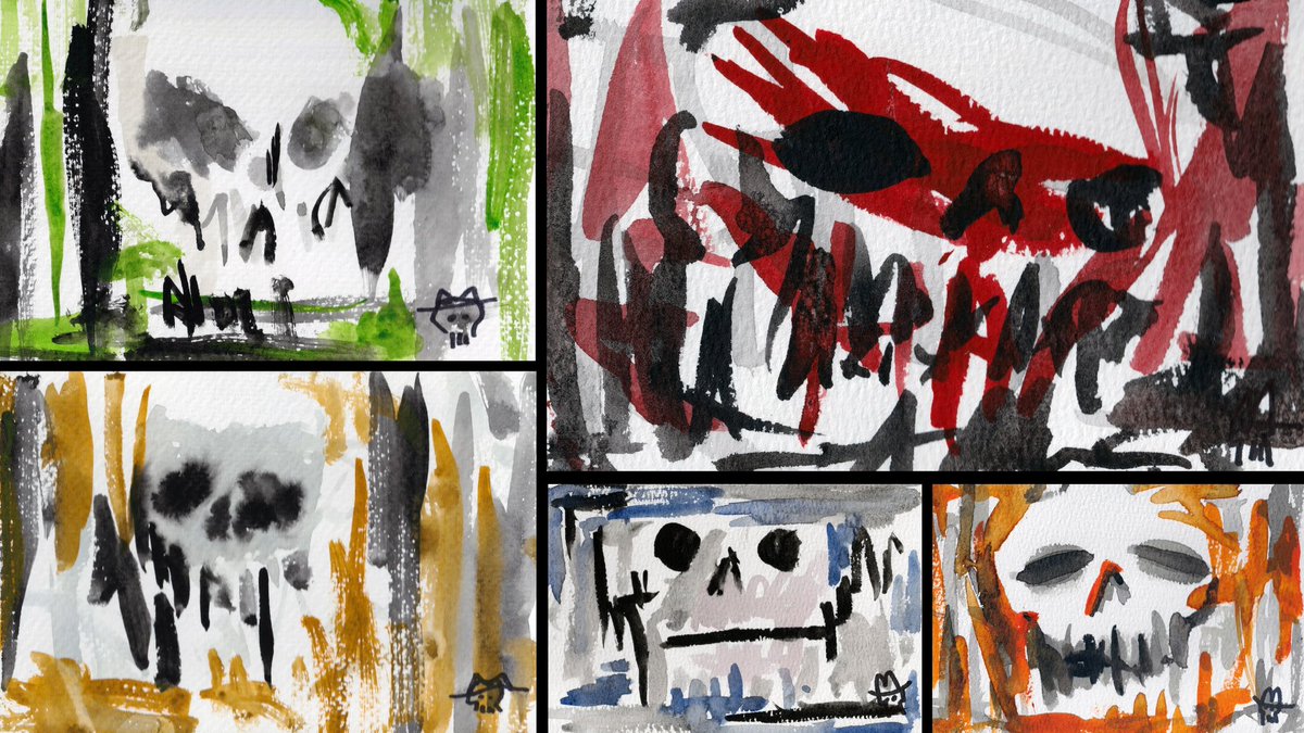 skull studies on <a href="/rarible/">Rarible</a> 🍎

111 watercolors inc physicals