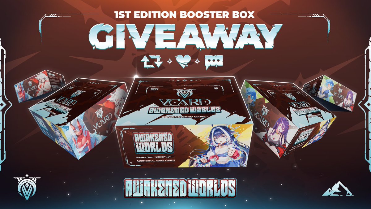 1st Edition VCard: Awakened Worlds GIVEAWAY

Want to win a booster box?
🔁Retweet this post
💬Comment which creator’s 1-of-1 God Rare you’re hoping to pull, all 76 creators have one hidden somewhere in the set

5 winners will be announced 8/15