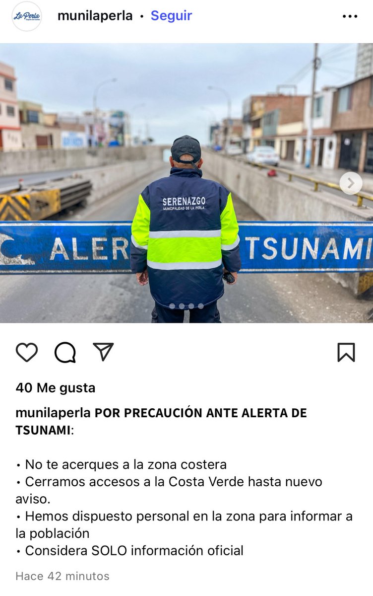 Ni se les ocurra venir/salir al aeropuerto por la Costa Verde. Cómo se ha dicho un millón de veces; hacer la VESR y pretender que por la Costa Verde se acceda cuasi únicamente al aeropuerto es generar RIESGOS a la vida. <a href="/pedrospadaro/">Pedro Spadaro</a> <a href="/paolobenza/">Paolo Benza</a> <a href="/MuniLaPerla/">Municipalidad de La Perla</a> <a href="/pacofloresc/">Paco Flores 🏳️‍🌈 🇵🇪 #YoApoyoElParo</a> <a href="/ocram/"> Marco Sifuentes 🪁</a>
