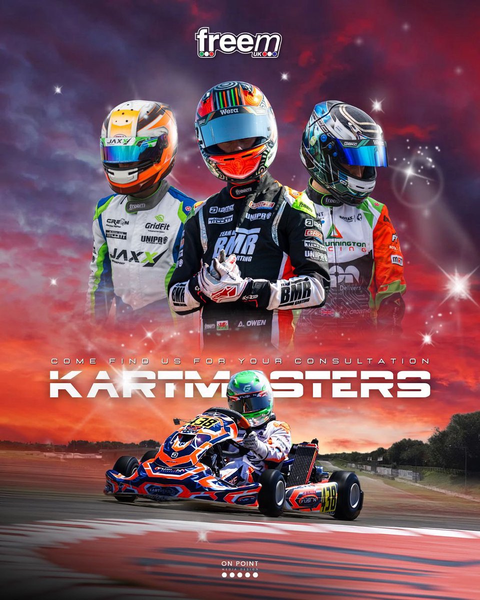 🏁 Kartmasters 2025 — We're Ready!

Come find FreeM UK at Kartmasters this Thursday 31st July for your racewear consultations 👊🔥

Whether you’re chasing performance, style, or comfort — we’ve got you covered.

Don’t miss the chance to chat, customise, and gear up with the