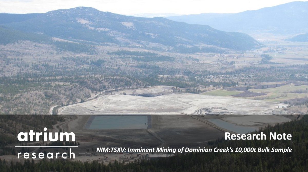 Our team has published a research note on Nicola Mining. NIM announced that it has commenced work on its 10,000t bulk sample at its Dominion Creek Project, in which Nicola holds a 75% interest. $NIM.V

🔍 Read the full report below.

📰 Disclosure: Disseminated on Behalf of