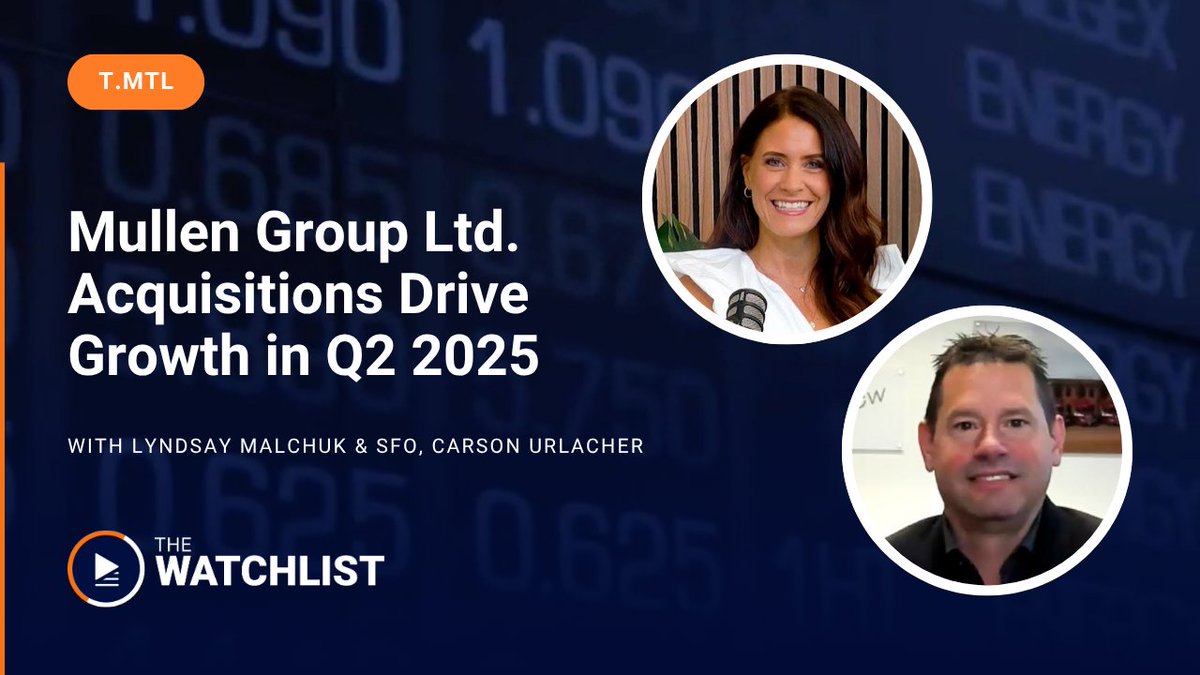 While many companies are tightening their belts, Mullen Group is reporting record revenue. 

Watch the full breakdown of their Q2 results and long-term strategy: youtu.be/KhZmYMrph3A

#MullenGroup #Logistics #Investing #Dividend #Acquisition #Earnings #TSX $MTL