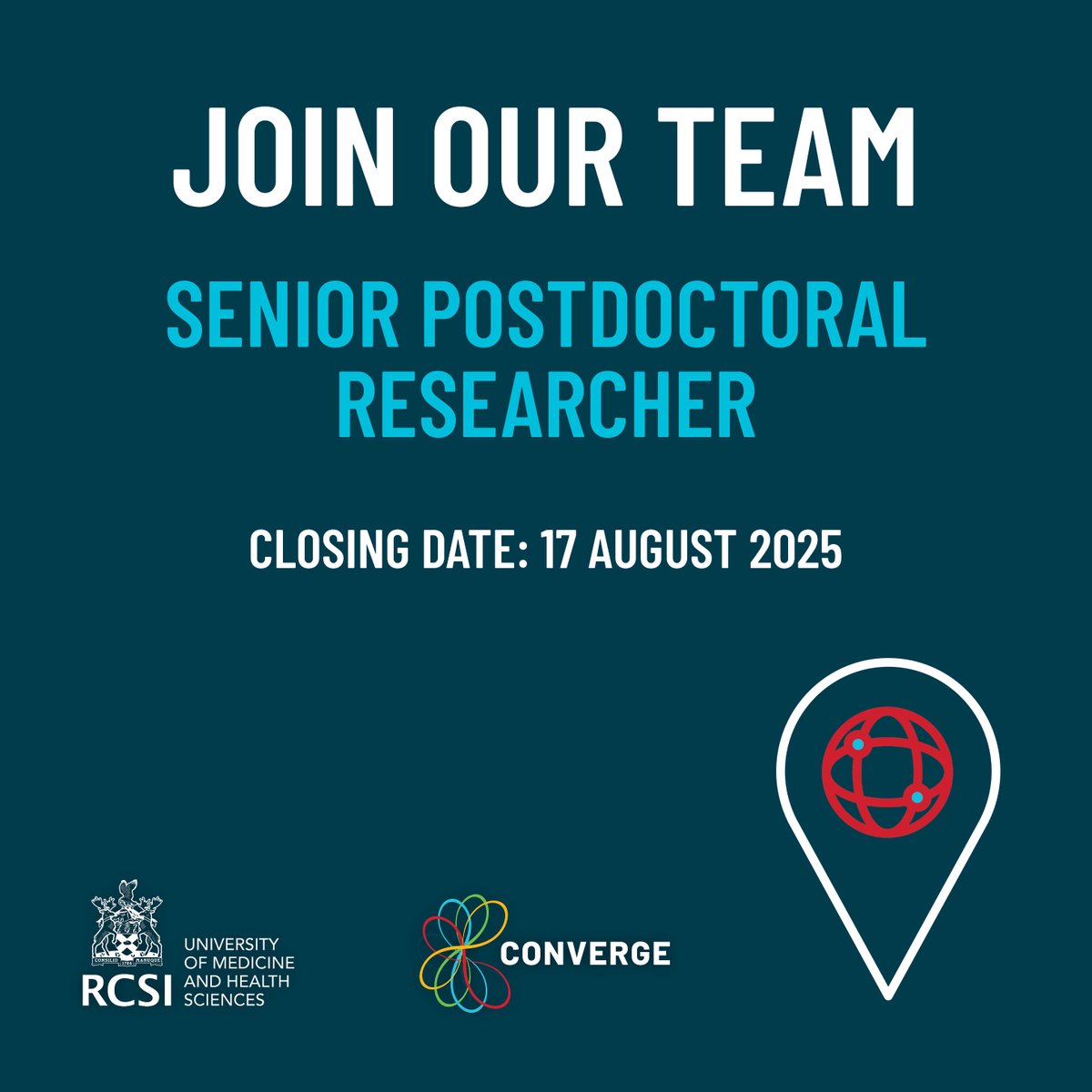RCSI School of Population Health (@rcsi_pophealth) on Twitter photo We're recruiting for a senior postdoctoral researcher to join Converge: Centre for Chronic Disease and Population Health Research.
For further info & to apply visit:
my.corehr.com/pls/coreportal…
<a href="/Researchirel/">Research Ireland</a> We're recruiting for a senior postdoctoral researcher to join Converge: Centre for Chronic Disease and Population Health Research.
For further info & to apply visit:
my.corehr.com/pls/coreportal…
<a href="/Researchirel/">Research Ireland</a>