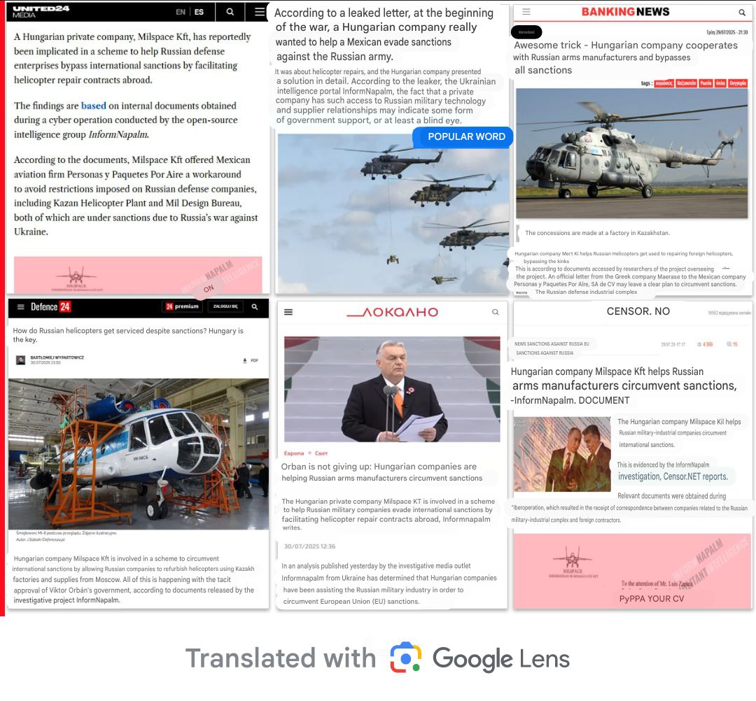 Iris Schneider (@irisellen0355) on Twitter photo InformNapalm
<a href="/InformNapalm/">InformNapalm</a>
We would like to inform our readers that our CYBINT research on how the Hungarian company Milspace Kft helps Russian arms manufacturers circumvent international sanctions is currently available for review and distribution in 8 languages. InformNapalm
<a href="/InformNapalm/">InformNapalm</a>
We would like to inform our readers that our CYBINT research on how the Hungarian company Milspace Kft helps Russian arms manufacturers circumvent international sanctions is currently available for review and distribution in 8 languages.