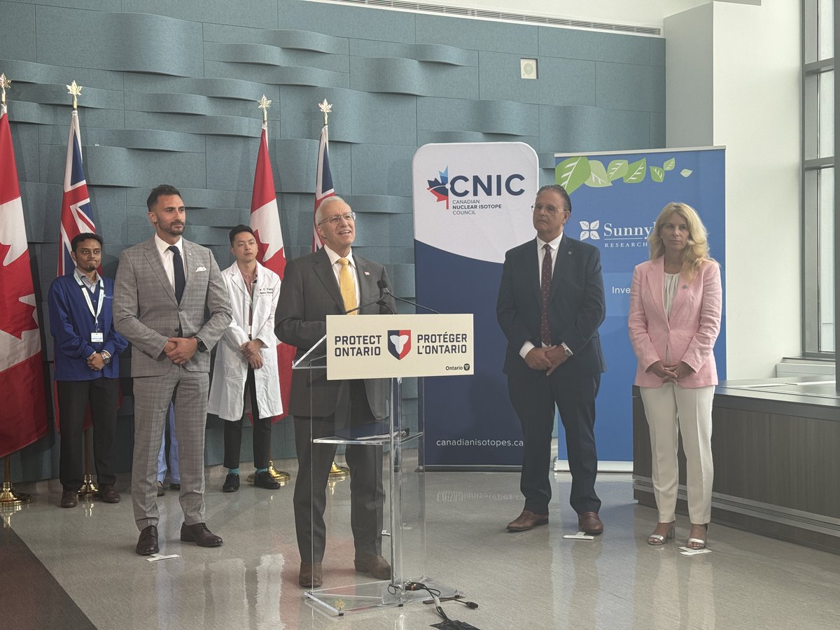 1/2 - This morning we were thrilled to join Ministers Lecce &amp; Fedeli as they launched the Nuclear Isotope Innovation Council of Ontario (NIICO).

During the announcement, Ontario also committed to our Isotopes for Hope goal of doubling domestic isotope production by 2030.