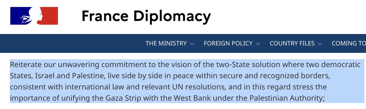 They declare their commitment to the continued existence of the entity perpetrating genocide, under the guise of a "two-state solution" in which a non-sovereign Palestinian "state" will be ruled by the Vichy-style Mahmoud Abbas traitor regime.