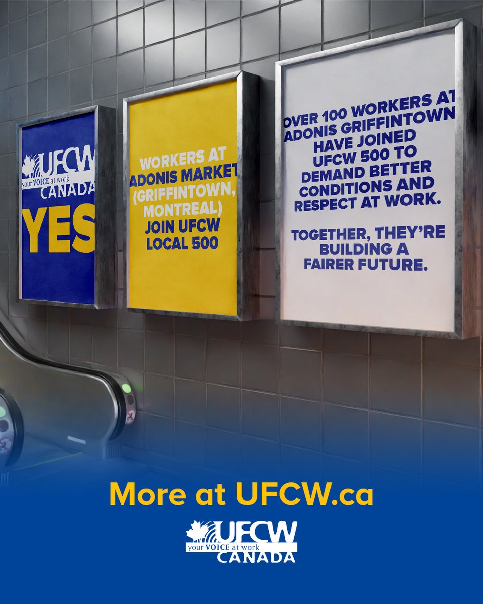 Big news in Montreal! 100+ workers at Adonis Griffintown have said YES to joining UFCW Local 500!

This win reflects their courage and demand for dignity at work.

Welcome to the UFCW family!

More: l.ufcw.ca/adonis-join