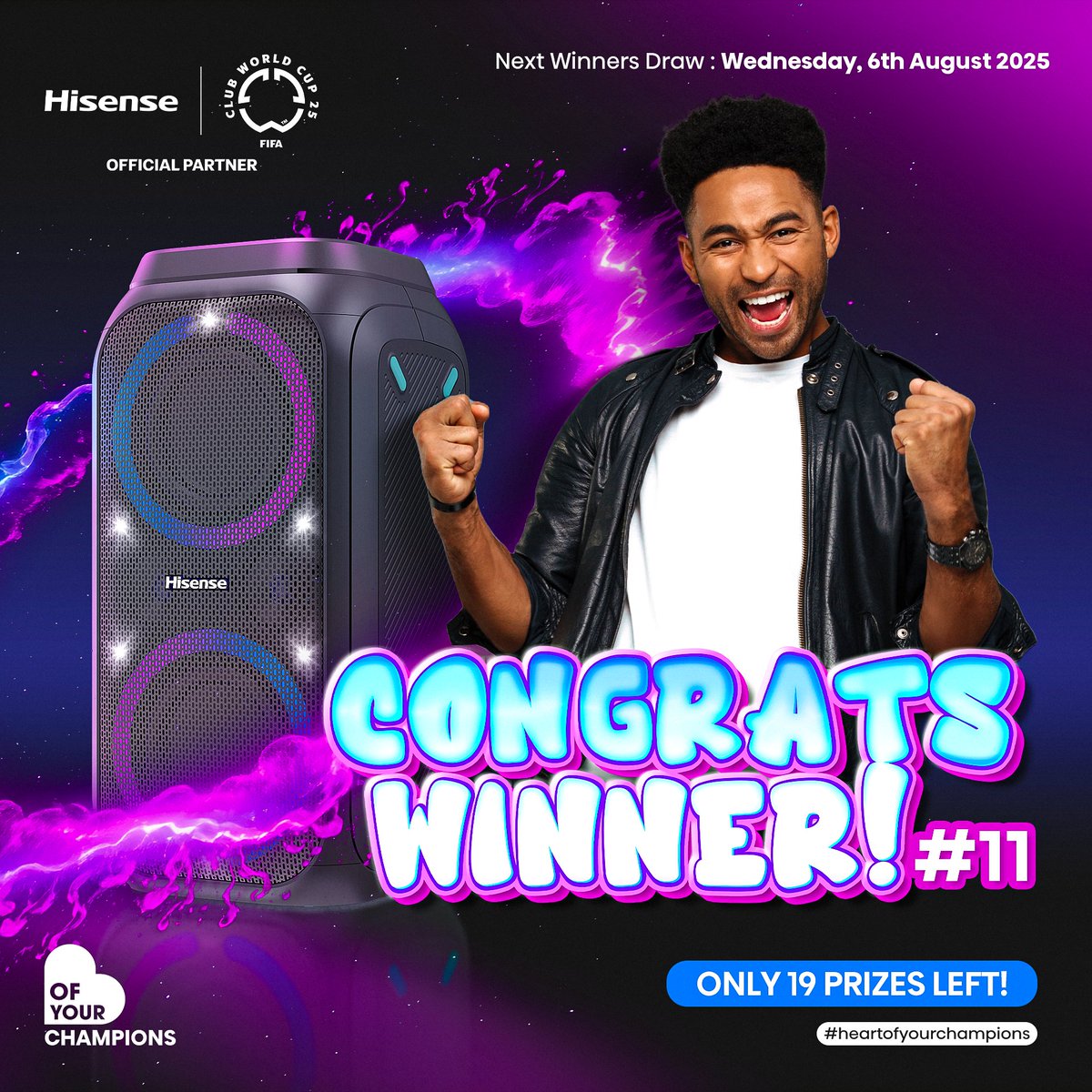 Hisense South Africa (@hisensesa) on Twitter photo Itโs that time of the week again! ๐ฅณ
Did you miss us? Because we missed you!
Round 11 has officially come to an end andโฆ drum roll pleaseโฆ ๐ฅโจ
๐ Congratulations to R. Ndewere! ๐
Youโre this weekโs lucky winner! ๐๐
But donโt worry, be happy โ Round 12 kicks off tonight at Itโs that time of the week again! ๐ฅณ
Did you miss us? Because we missed you!
Round 11 has officially come to an end andโฆ drum roll pleaseโฆ ๐ฅโจ
๐ Congratulations to R. Ndewere! ๐
Youโre this weekโs lucky winner! ๐๐
But donโt worry, be happy โ Round 12 kicks off tonight at