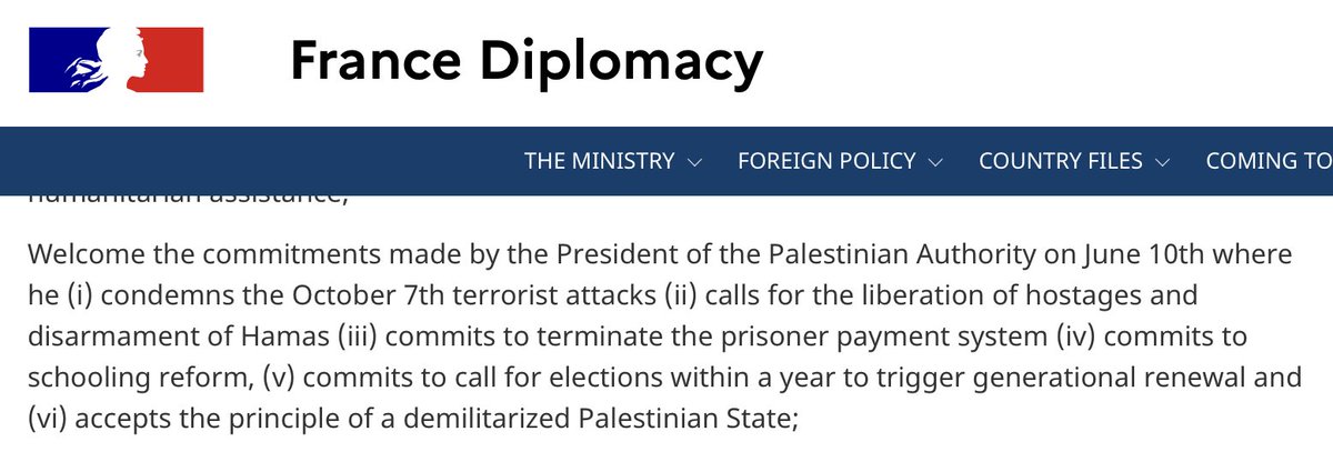 Here they praise the Palestinian traitor "leader" Mahmoud Abbas for his condemnation of Palestinian resistance, his "commitment" to surrender (further) to a list of bogus Israeli demands, and his acceptance of a "demilitarized" "state" i.e a non-sovereign bantustan.