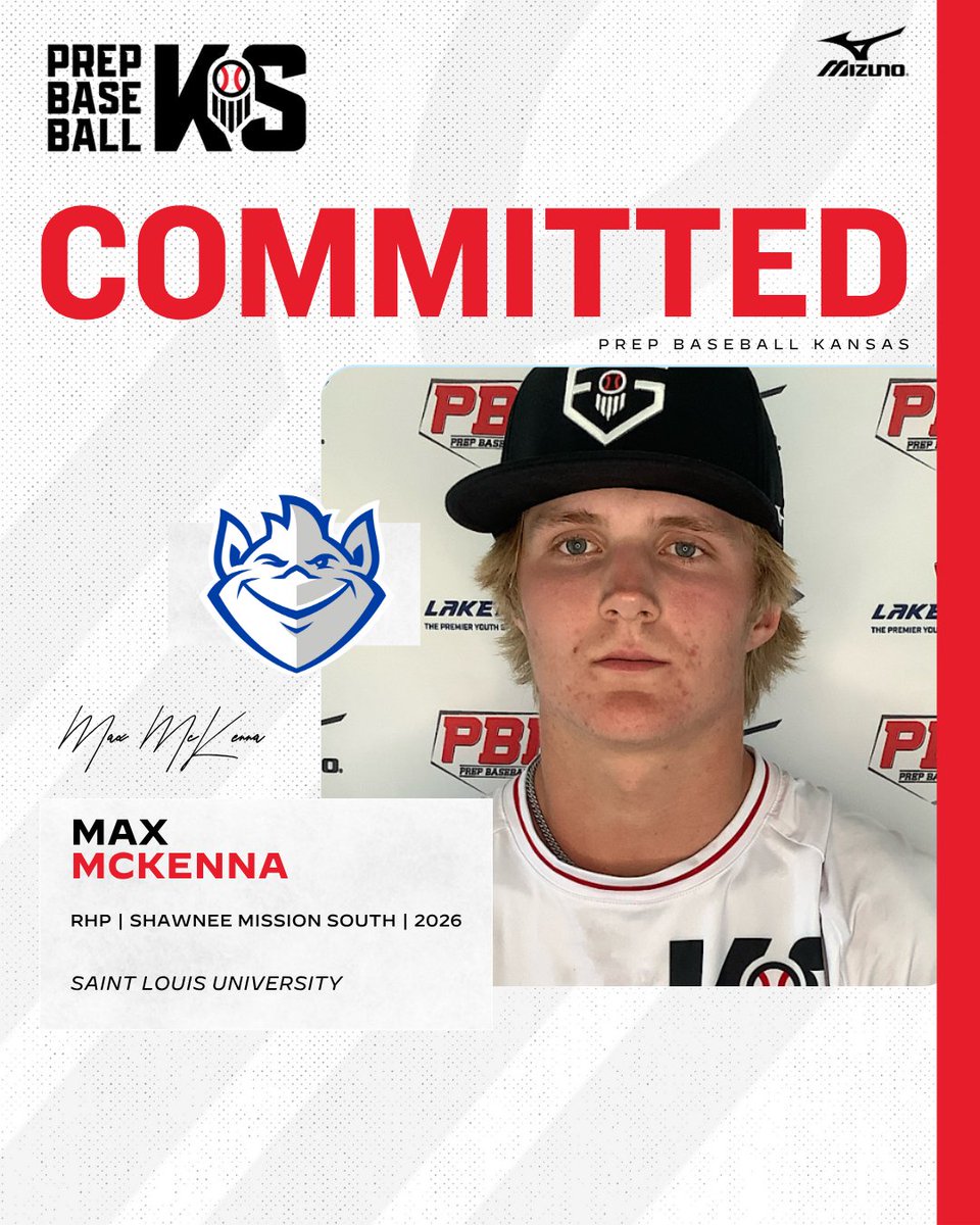 Prep Baseball Kansas (@prepbaseballks) on Twitter photo RHP Max McKenna (Shawnee Mission South, 2026) commits to Saint Louis University
๐ค: loom.ly/UhCb6N8
<a href="/MaxMcKenna2007/">Max McKenna</a> // <a href="/SMSOUTHBASEBALL/">SMSBASEBALL</a> // <a href="/SLUBaseball/">Saint Louis Baseball</a> RHP Max McKenna (Shawnee Mission South, 2026) commits to Saint Louis University
๐ค: loom.ly/UhCb6N8
<a href="/MaxMcKenna2007/">Max McKenna</a> // <a href="/SMSOUTHBASEBALL/">SMSBASEBALL</a> // <a href="/SLUBaseball/">Saint Louis Baseball</a>