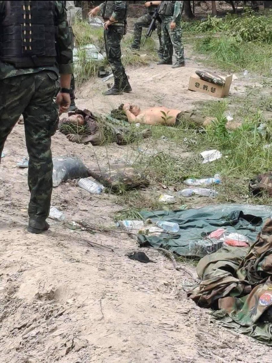 v3nus_skv's tweet photo. They captured our soldiers, stripped them, photographed them like trophies — and still claim we’re lying. Still say these are AI-generated. How far will denial go?

#ExposeThailandLies #InternationalJusticeForKhmer #FreeCambodianSoldiers https://t.co/zb4S0bwki2