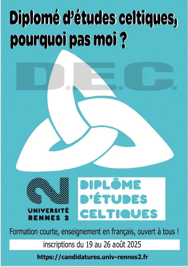 Connaitre et sauver le DEC et susciter des inscriptions. Un moyen d'agir  avant cette rentrée 2025.
La session de candidature est ouverte du 19 au 26 août 2025 sur : candidatures.univ-rennes2.fr