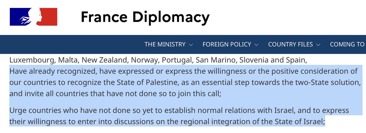 While touting their "recognition" of a Palestinian "state" in name only these governments reveal their real agenda: obtaining full recognition for "Israel" and "regional integration" while it is in the midst of perpetrating a holocaust.